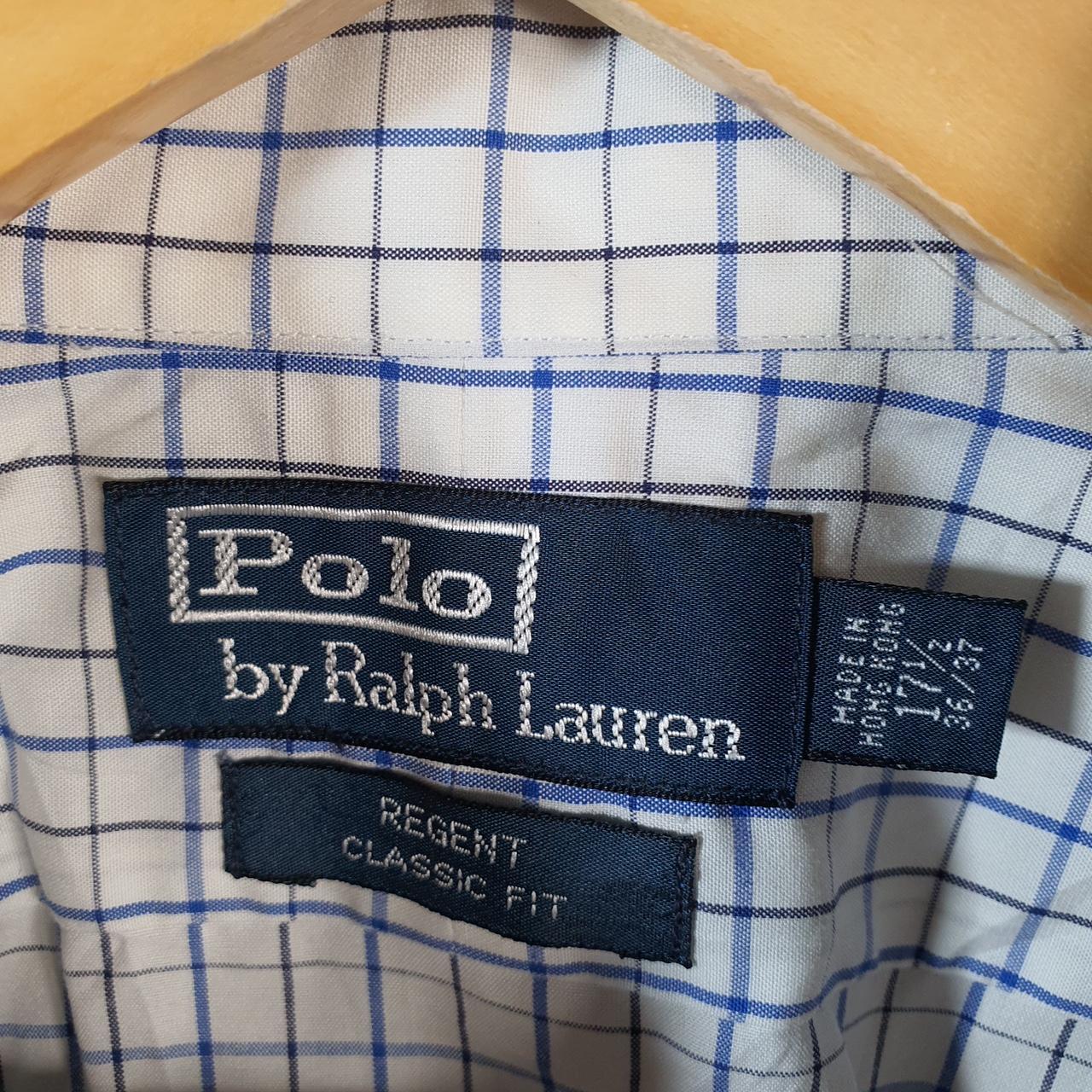 Vintage Ralph Lauren Button Down Shirt Men’s XL White Checkered Regent Classic Fit Cotton Big Fish Vintage