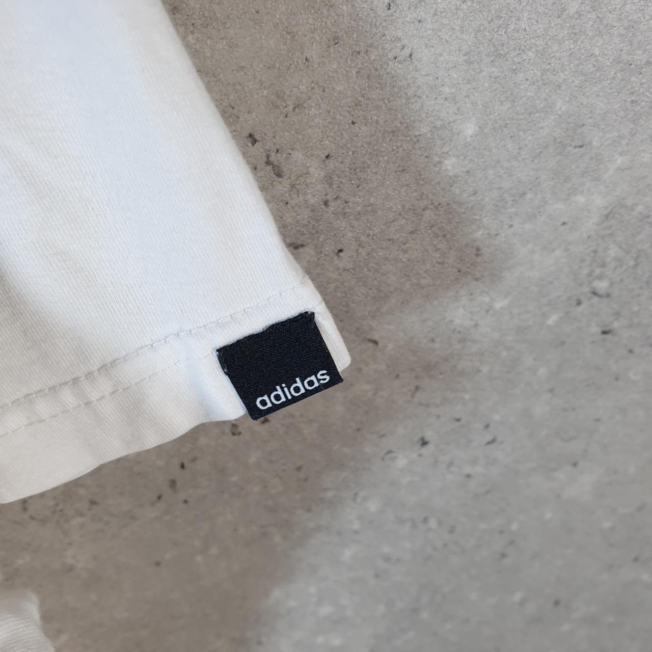 Vintage Adidas T Shirt Men’s XL White Three Stripes Logo Athletic