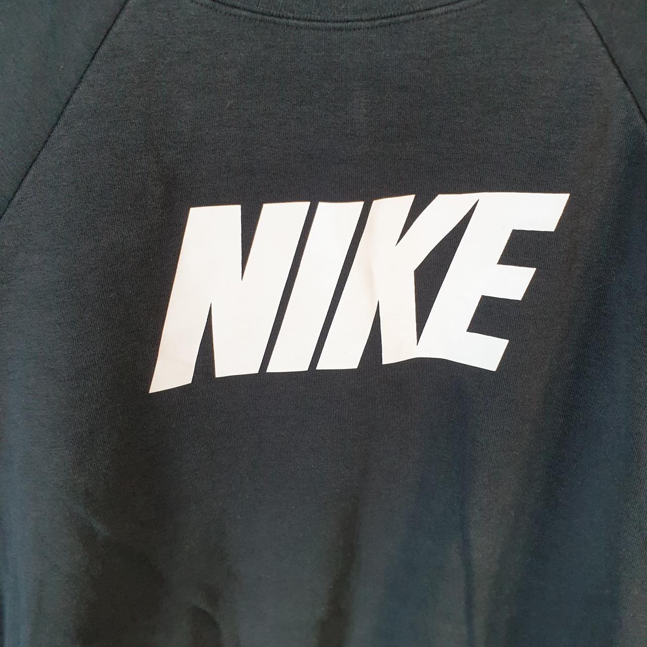 Vintage Nike Centre Spellout Sweatshirt Womens XS Black Y2K Pullover Logo