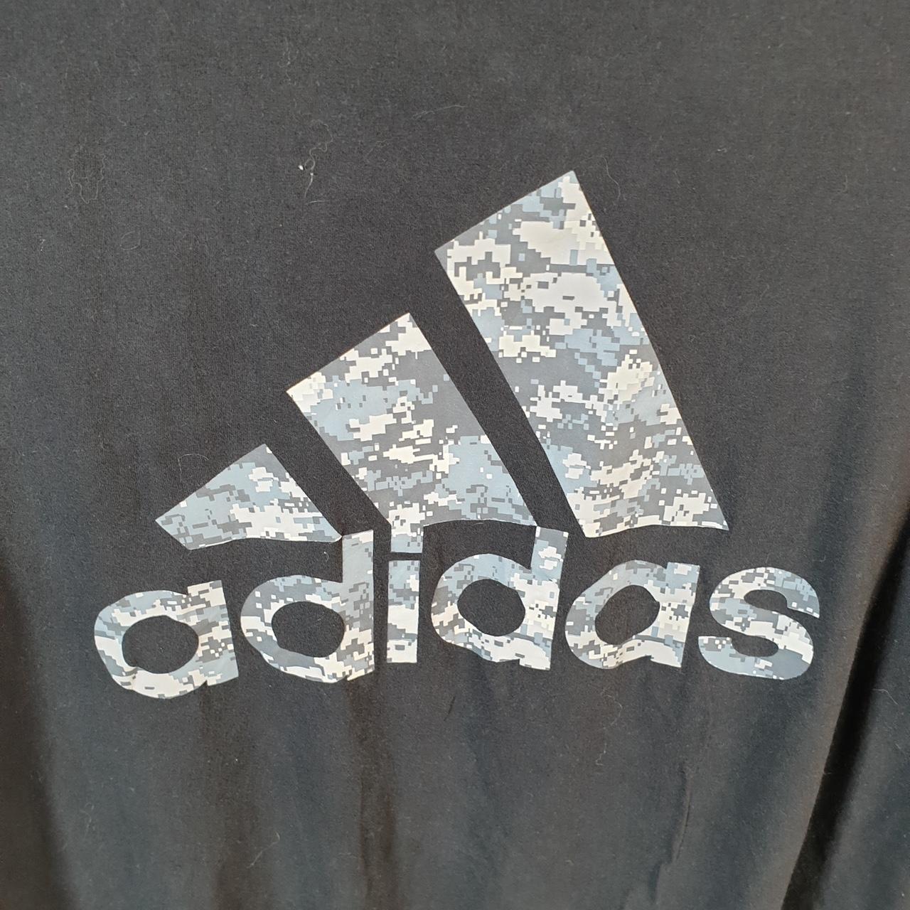 Vintage Adidas Spellout T Shirt Men’s XL Black Three Stripes Athletic