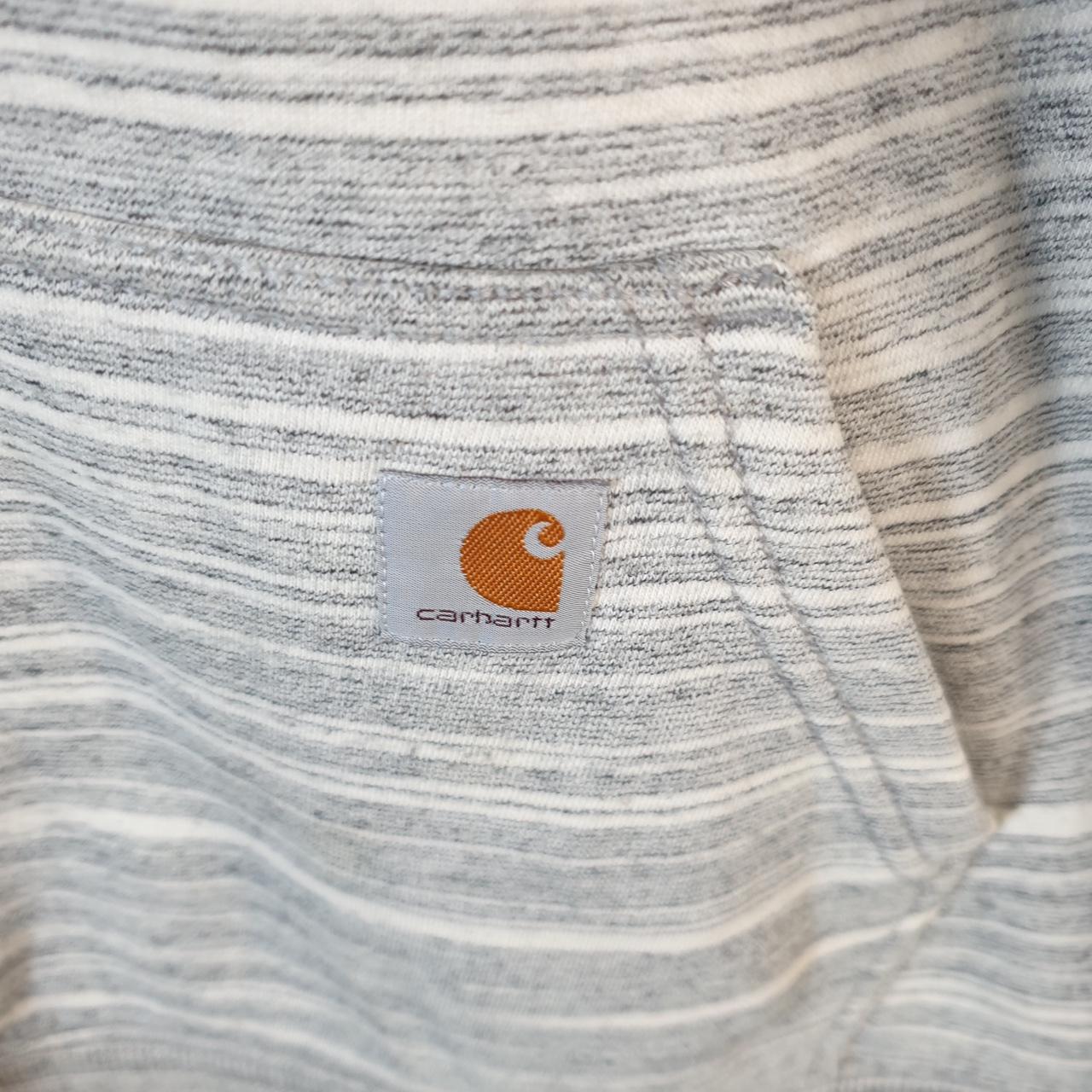 Vintage Carhartt Hoodie Womens Medium Grey Pullover Blank Sweatshirt USA Relaxed Fit