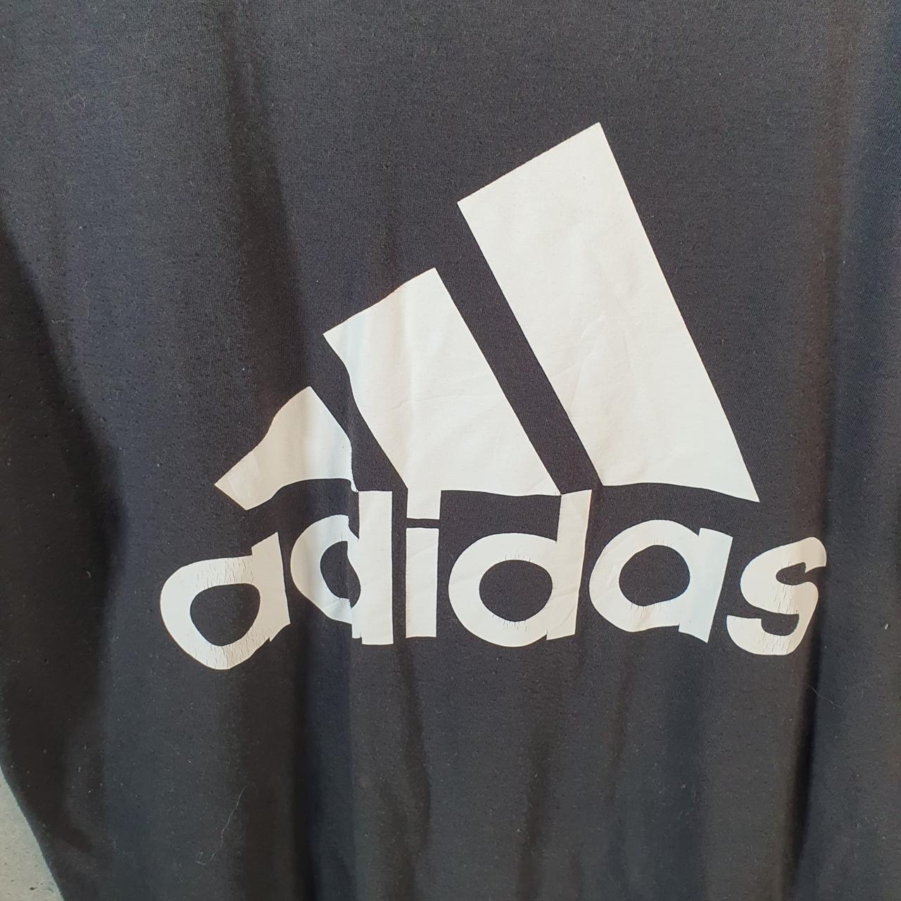Vintage Adidas Go Tee Performance T Shirt Shirt Men’s Medium Black Three Stripes Logo Athletic
