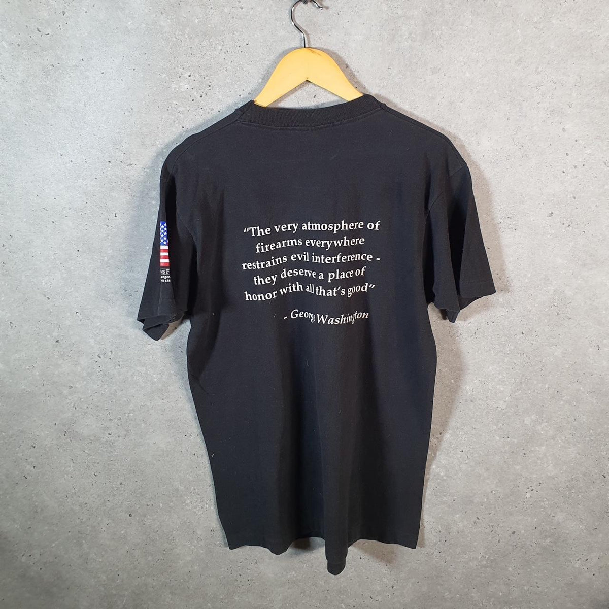 Vintage Fruit of the Loom Second Ammendment 90s USA Single Stitch T Shirt Men’s Large Black C9468