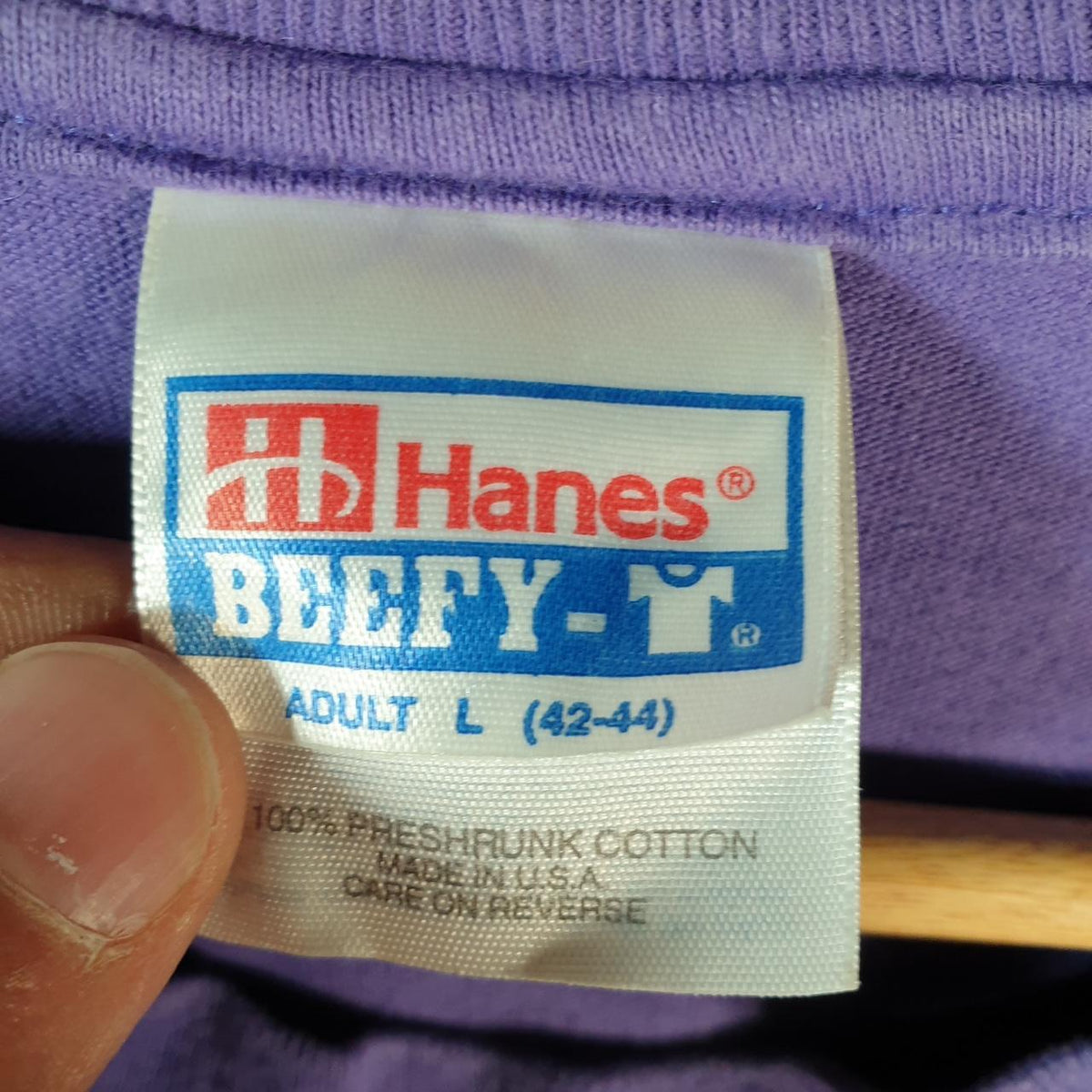 Vintage Hanes Washington DC 1996 Single Stitch T Shirt Men’s Large Purple C9558