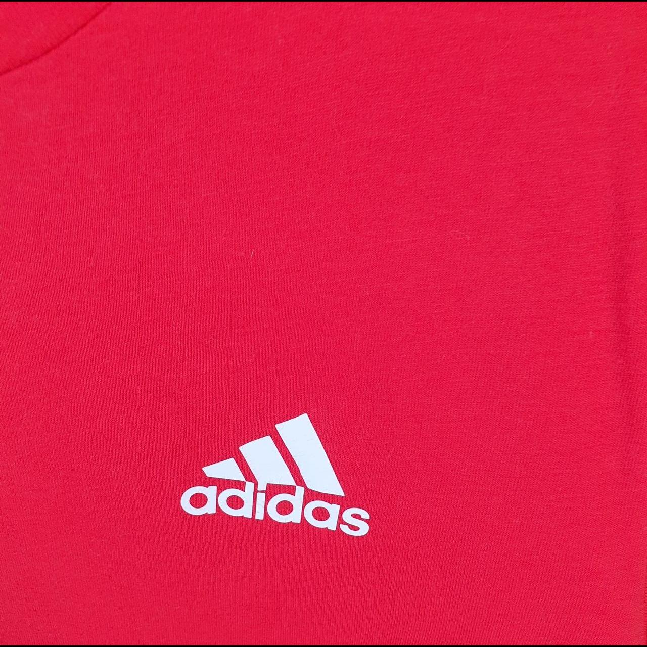 Vintage Adidas Spellout T Shirt Mens Small Orange Three Stripes Logo Athletic