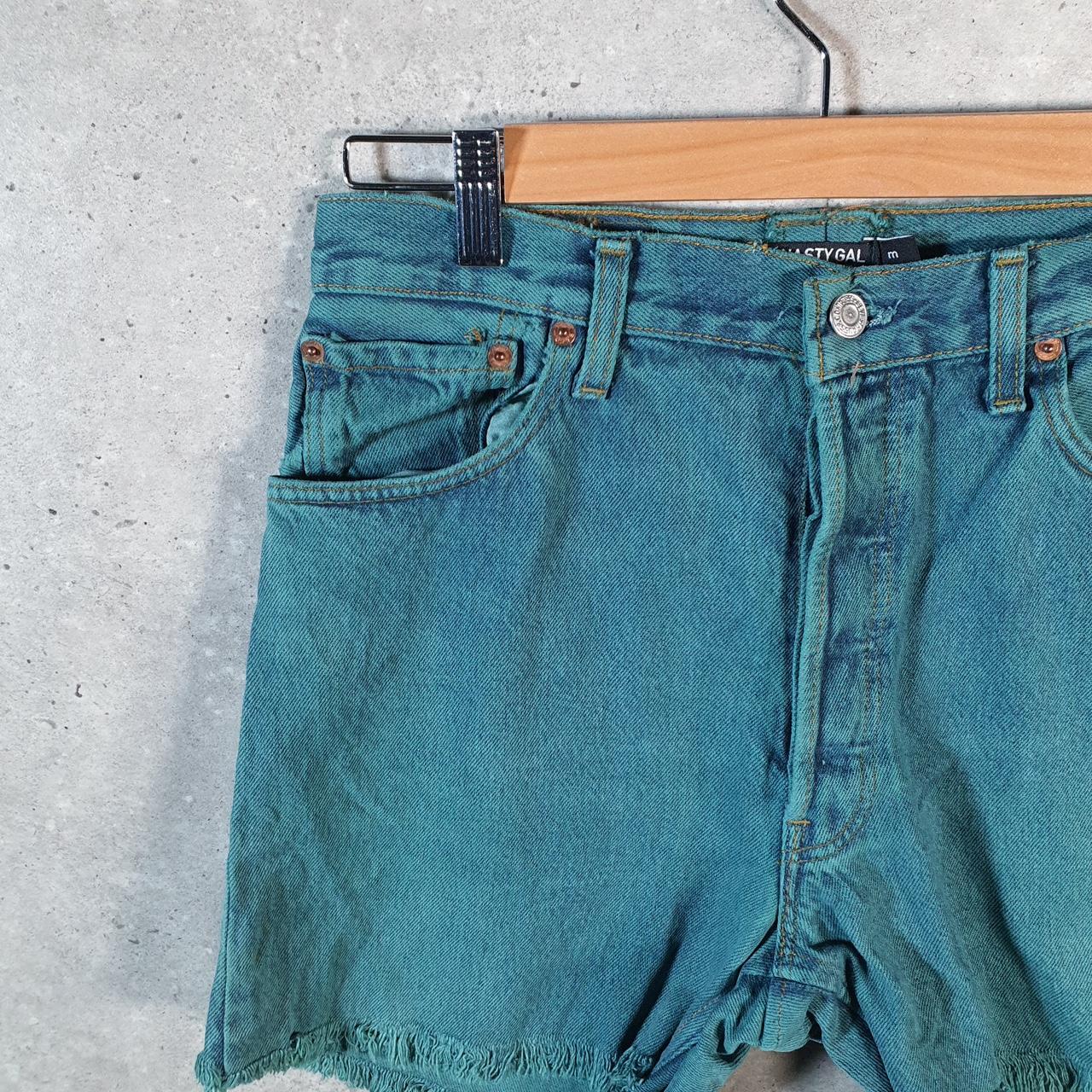 Vintage Levi’s 501 Cut Off Baggy Shorts Jorts Cargo Womens W28 Blue Relaxed Denim A4474