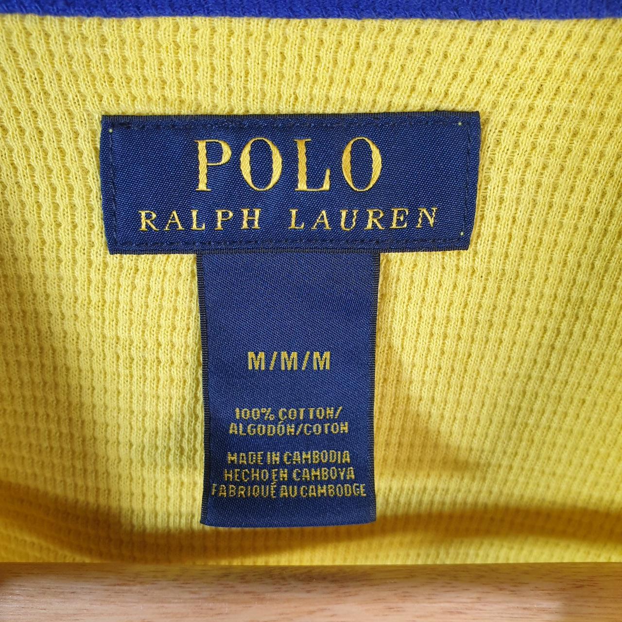 Vintage Ralph Lauren Polo T Shirt Men’s Medium yellow Embroidered Classic Fit Pony C9068