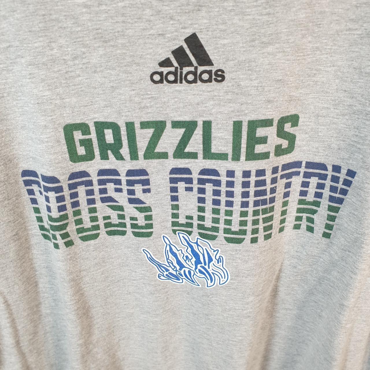 Vintage Adidas Amplifier Grizzlers Cross Country T Shirt Men’s XL Grey Three Stripes Logo Athletic