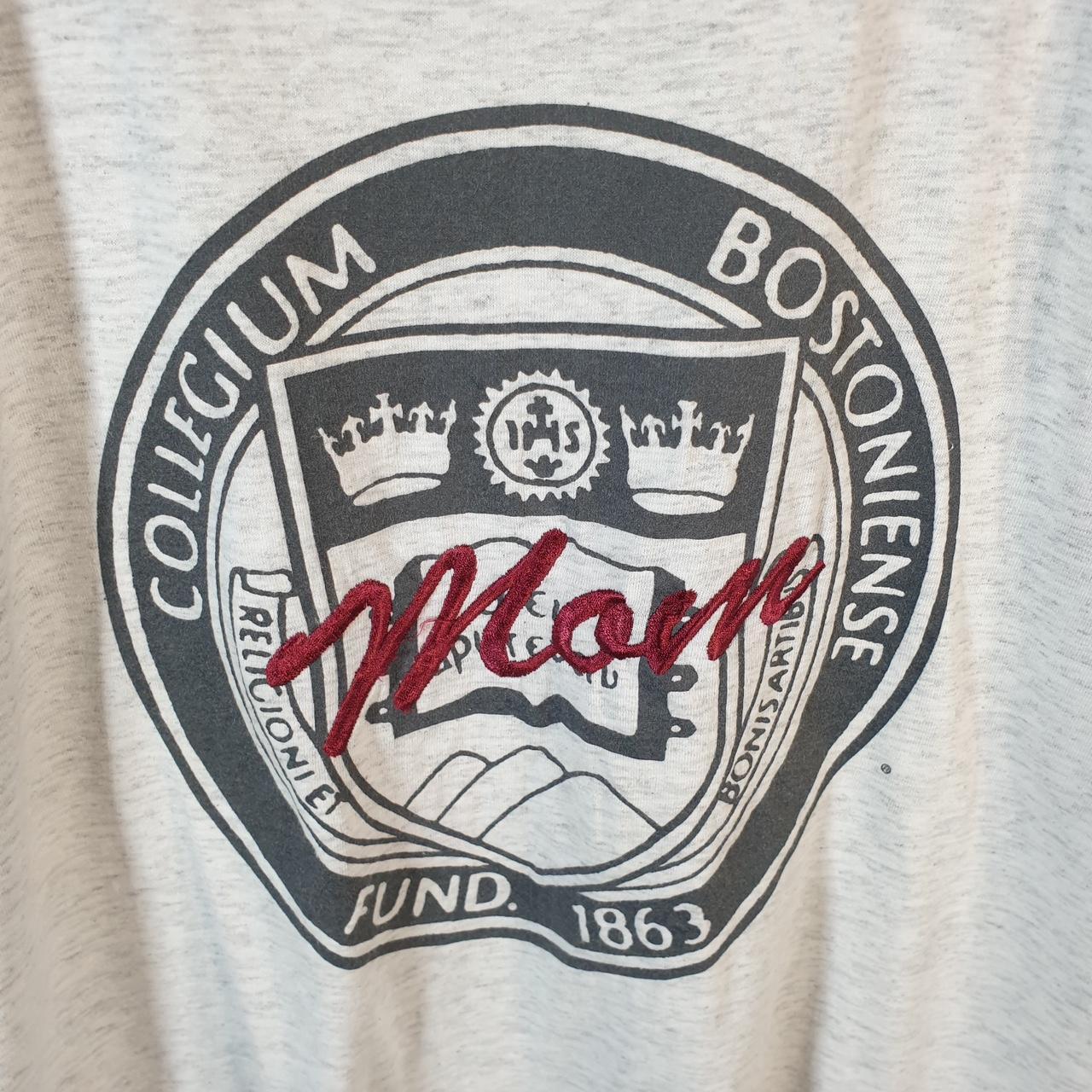 Vintage Oneita Power Collegium Bostoniense 90s USA Single Stitch T Shirt Men’s XL Grey