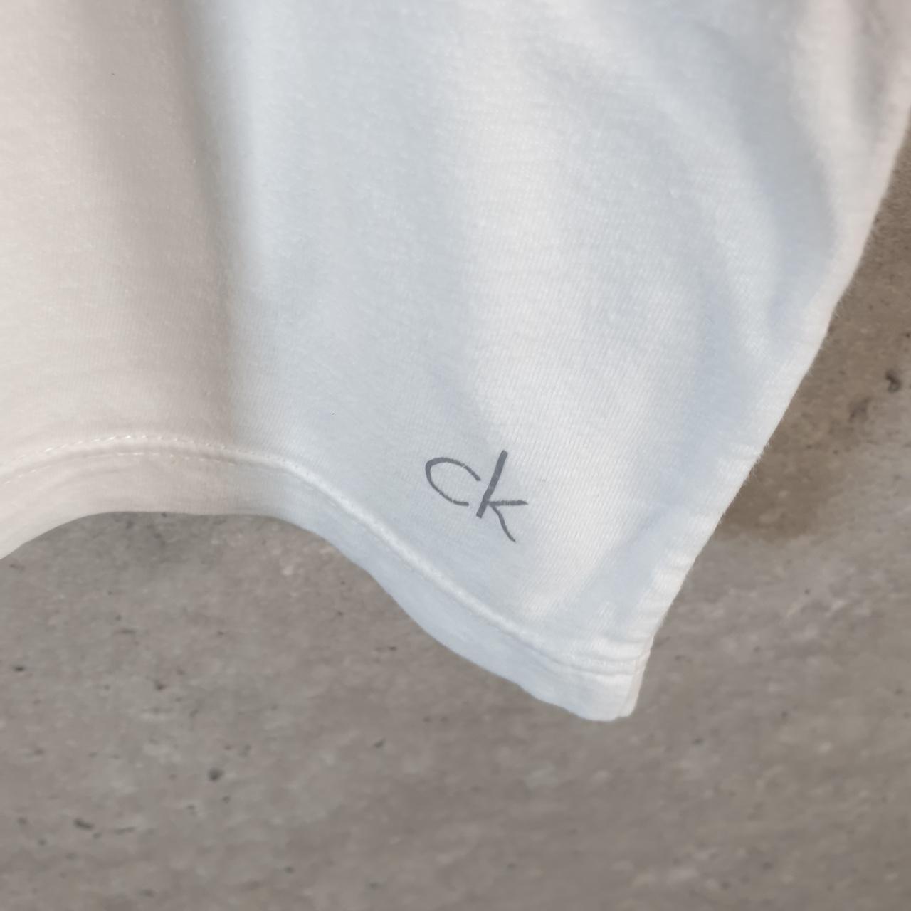 Vintage Calvin Klein Spellout Blank T Shirt Men’s XL White Casual Sports
