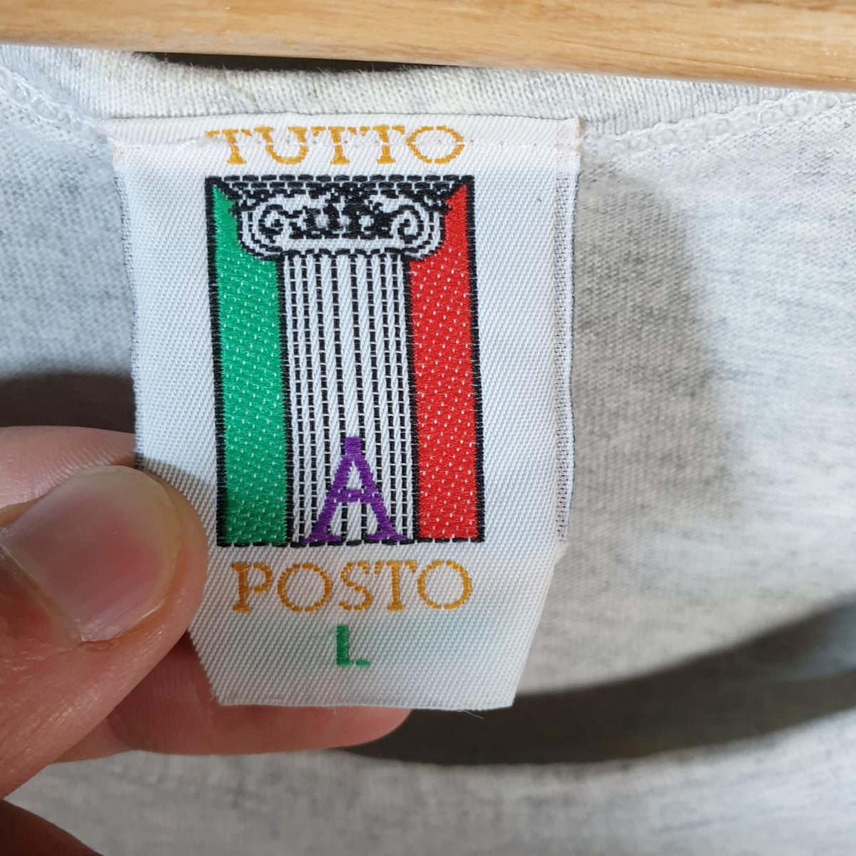 Vintage Tutto Posto Italy Italian 90s USA Single Stitch Vest Men’s Large Grey