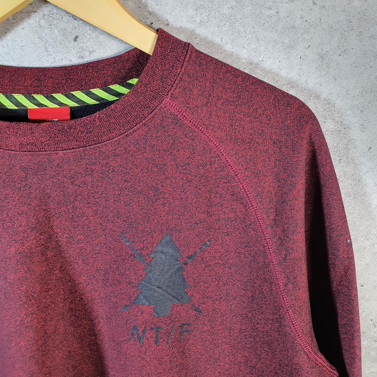 Vintage Nike Swoosh Sweatshirt Womens Large Burgundy Red Y2K Pullover