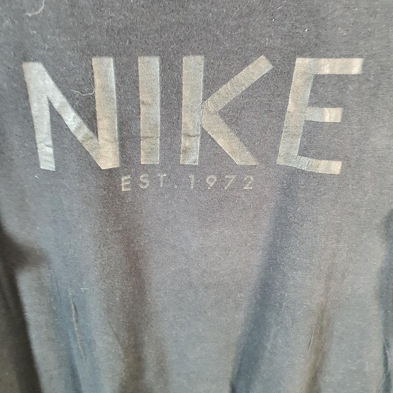 Vintage Nike Spellout Club T Shirt Men’s Medium Black Logo Swoosh Athletic