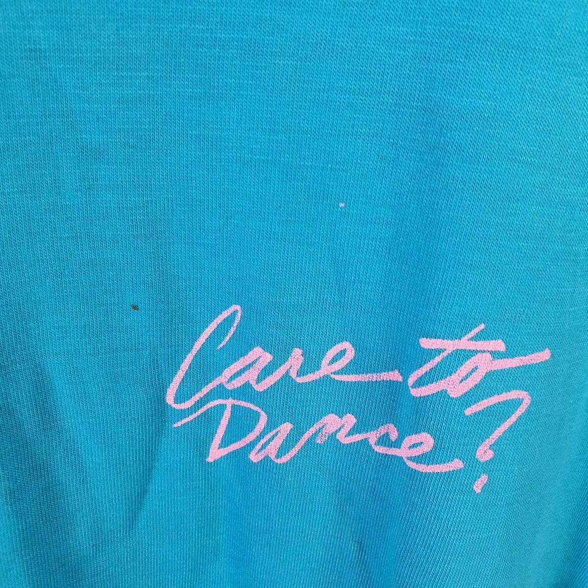 Vintage Hanes 50/50 Care to Dance USA 90s Single Stitch T Shirt Men’s XL Blue Big Fish Vintage