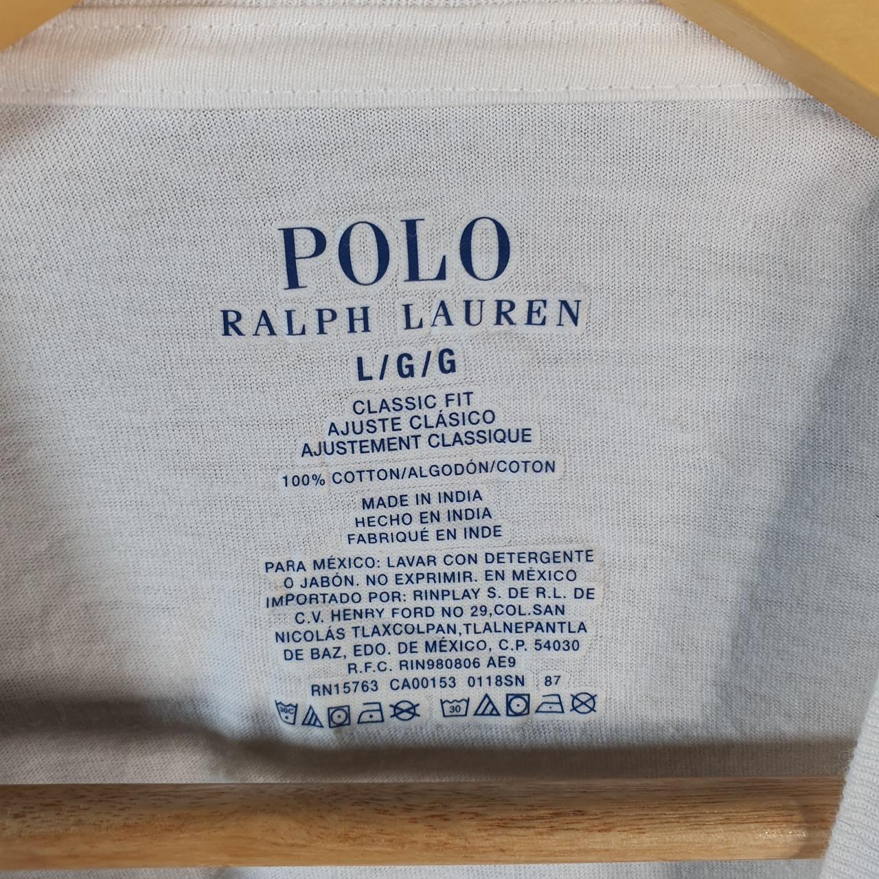 Vintage Ralph Lauren Polo Sport T Shirt Men’s Large White Classic Fit Embroidered Pony C8705