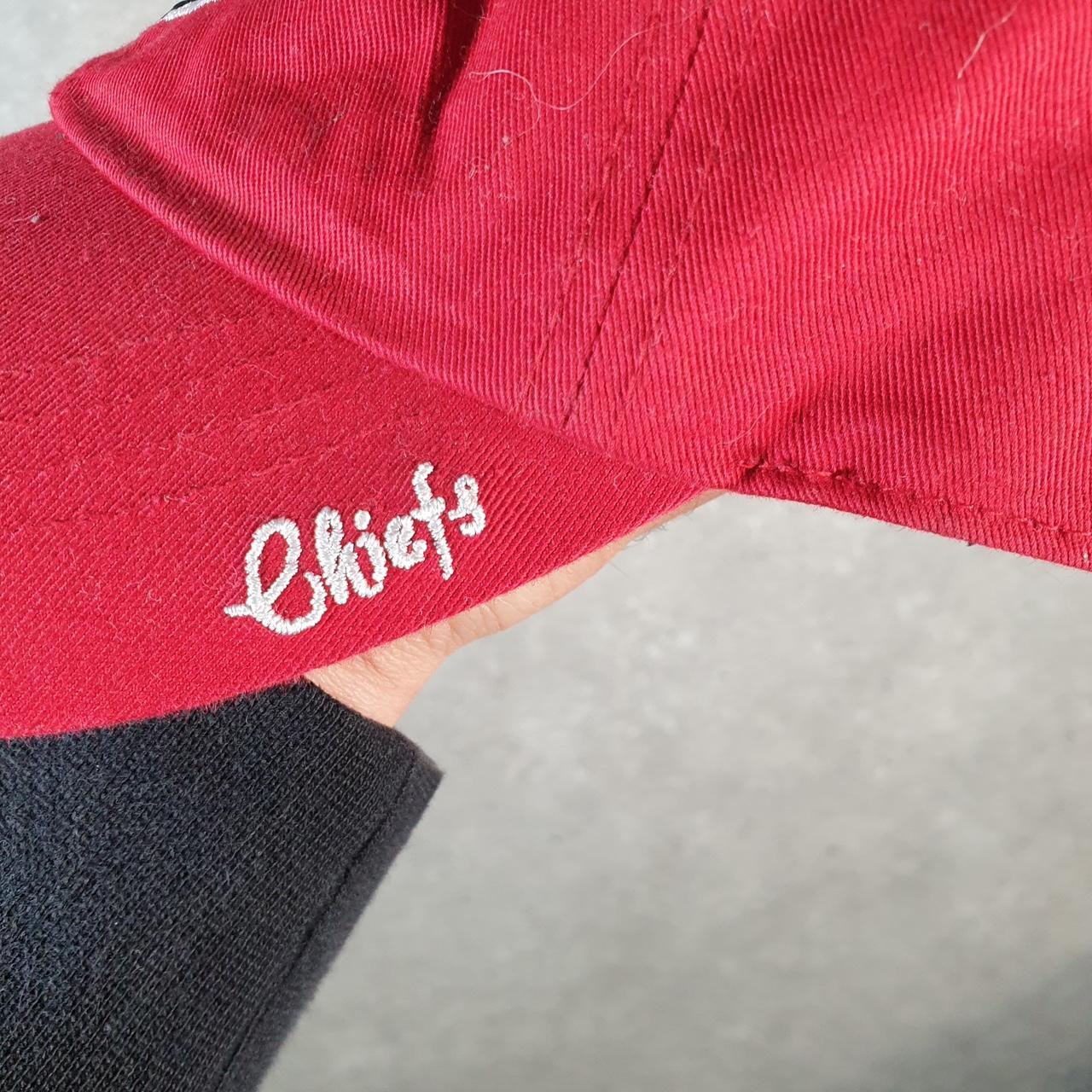 Vintage NFL Kansas City Chiefs Adjustable Cap Womens USA Spellout Athletic C8521