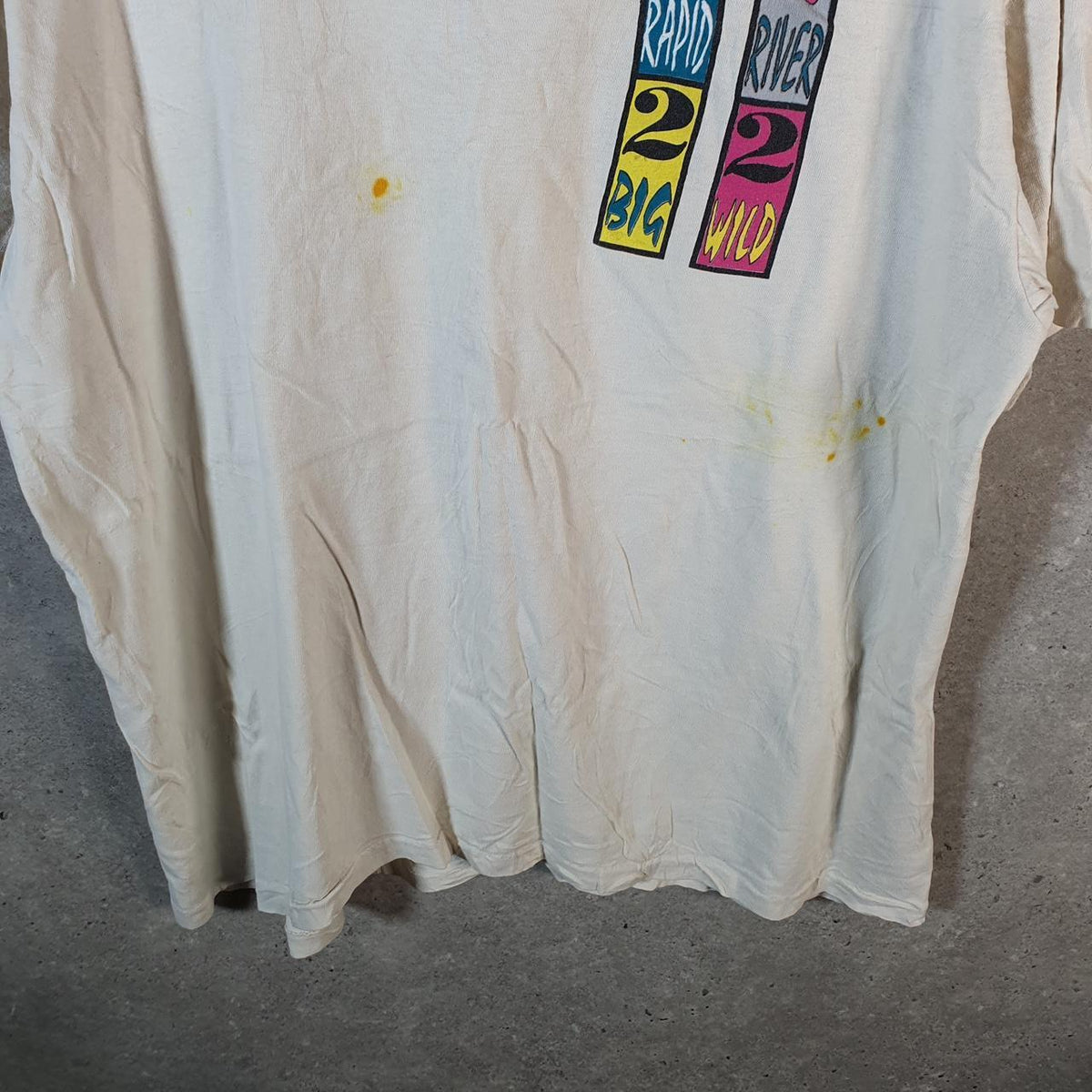 Vintage Oneita USA Lewis Clark Expeditions Single Stitch T Shirt Men’s XL White Big Fish Vintage