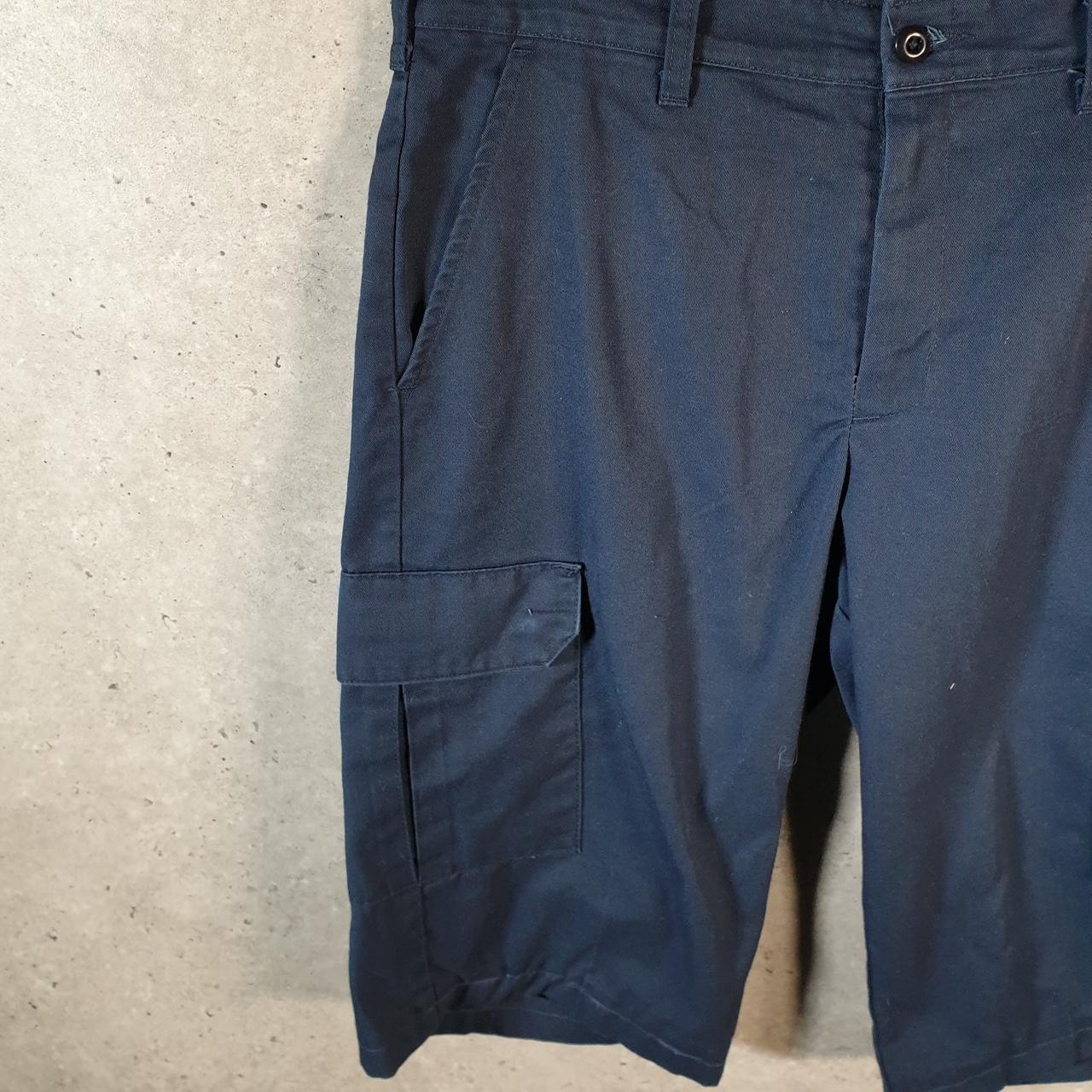 Vintage Red Kap Chino Shorts Jorts Cargo Men’s W34 Navy Blue Baggy Cotton