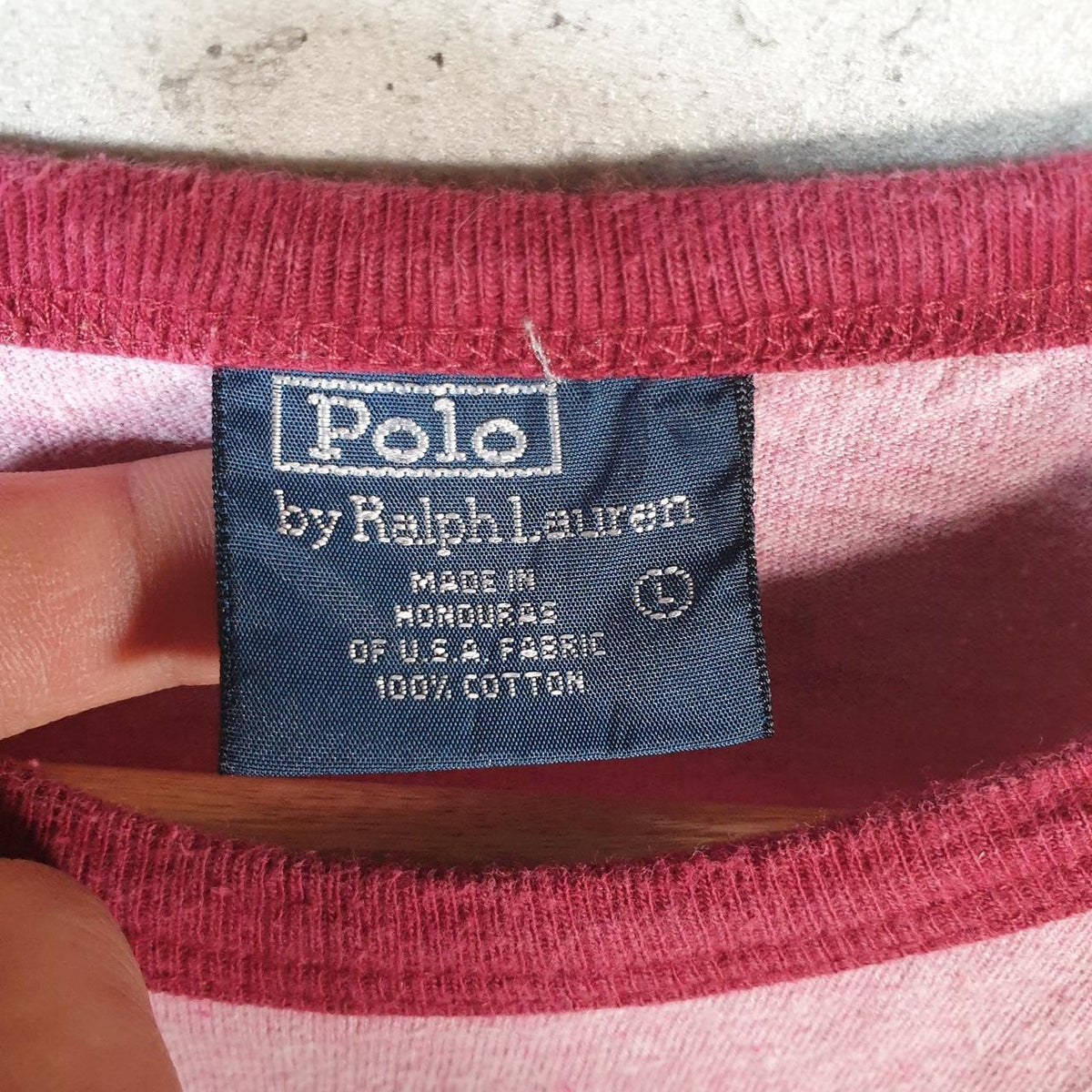 Vintage Ralph Lauren Polo T Shirt Men’s Large Pink Embroidered Classic Fit Pony C9038