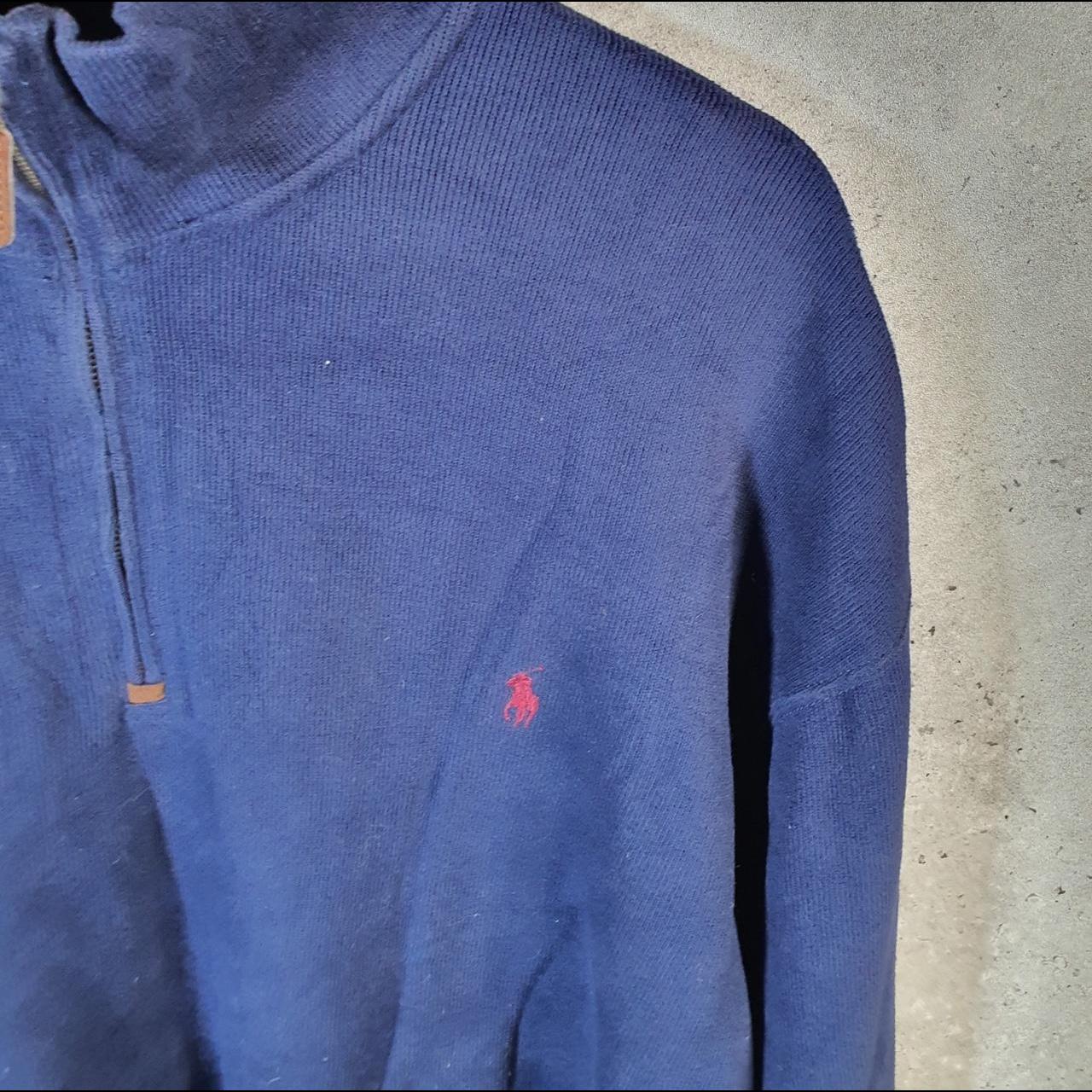 Vintage Ralph Lauren Polo 1/4 Zip Sweatshirt Men’s XL Tall Navy Blue Pullover Pony