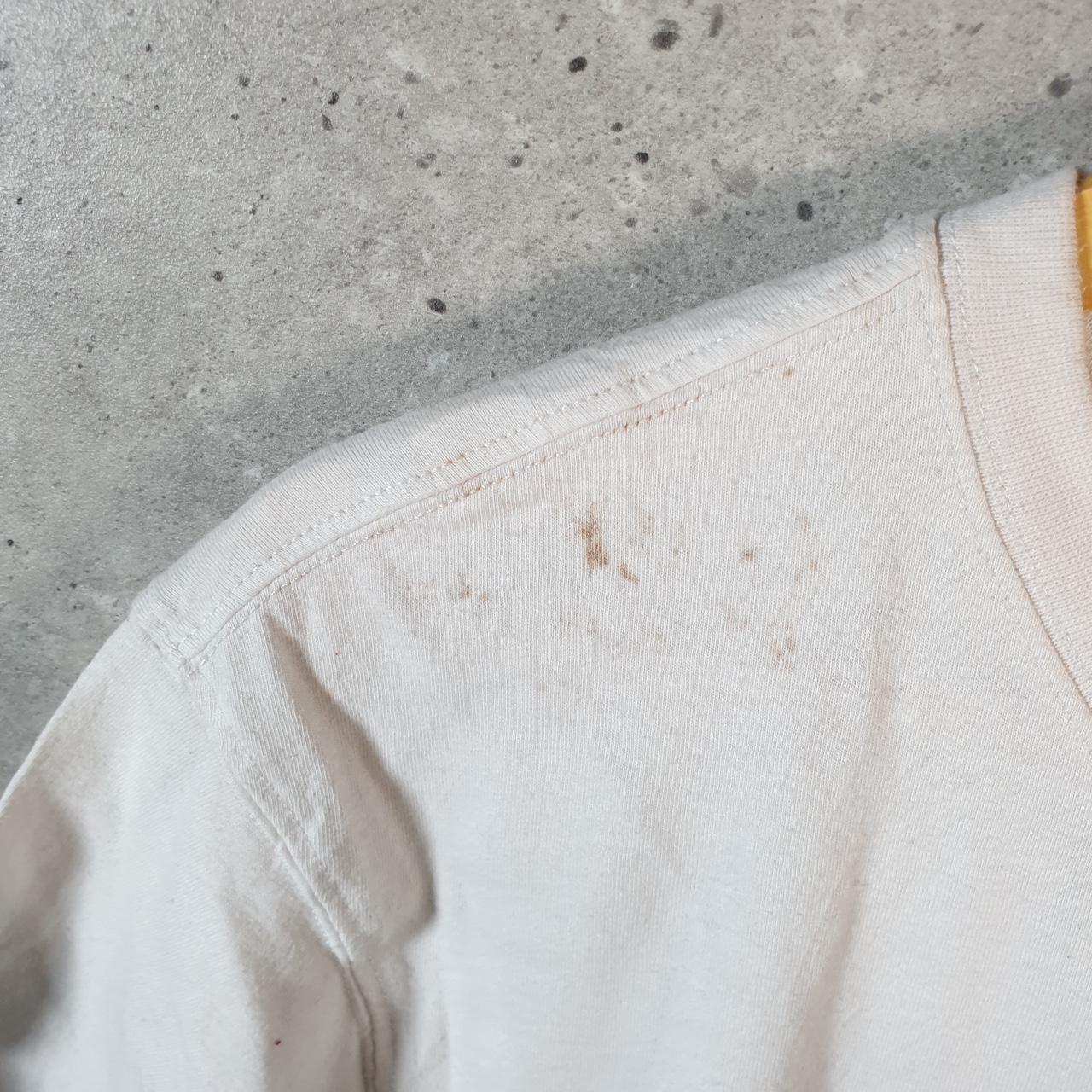 Vintage Champion Spellout Logo T Shirt Mens Medium White USA Athletic