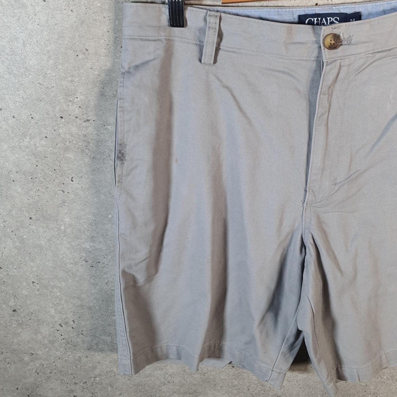 Vintage Chaps Ralph Lauren Chino Shorts Jorts Cargo Men’s W34 Grey Baggy Cotton