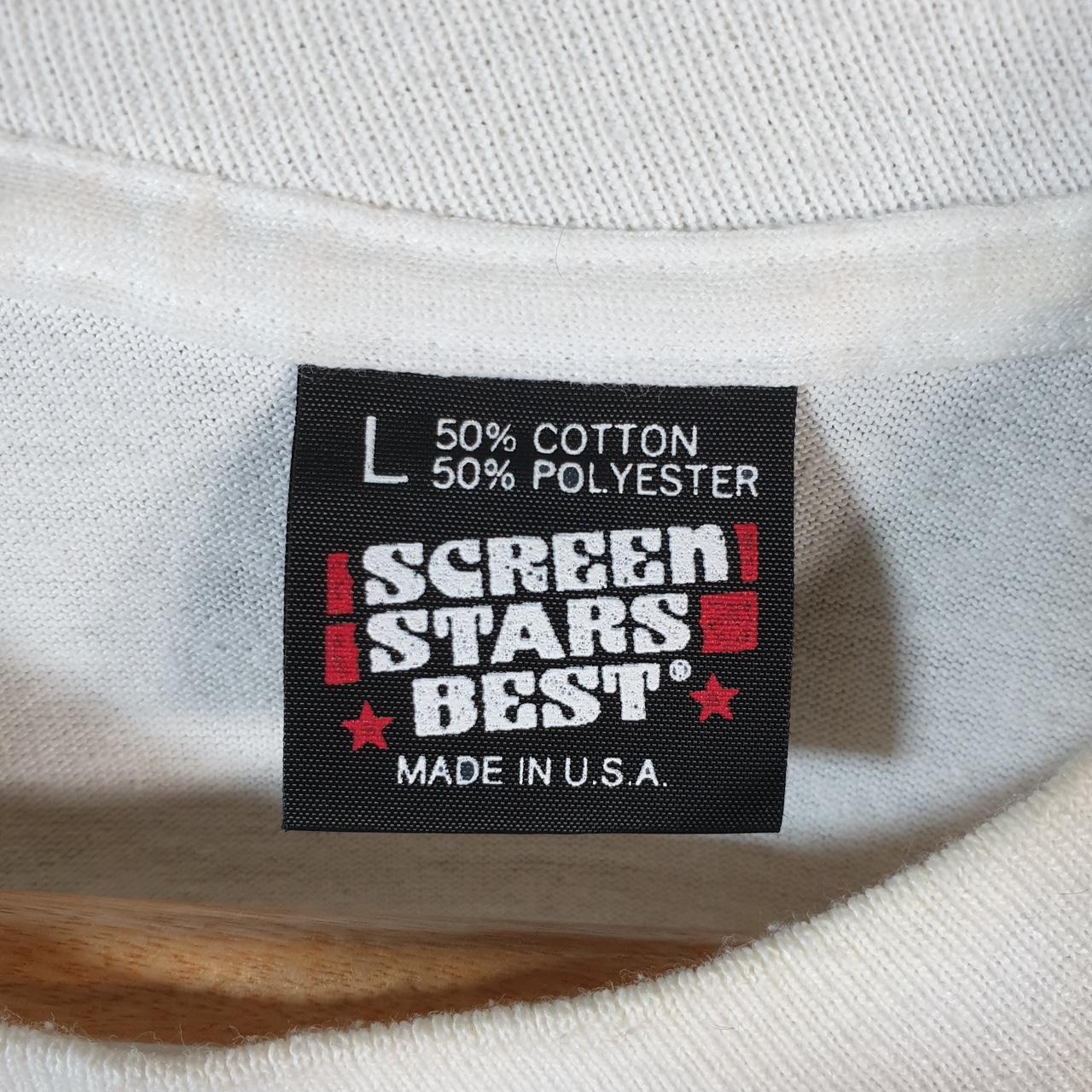 Vintage Screen Stars Proud To Be American 90s USA Single Stitch T Shirt Men’s Large White C8039