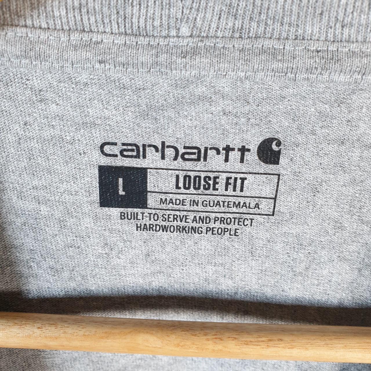 Vintage Carhartt Pocket T Shirt Men’s Large Grey Workwear Chore Utility Loose Fit