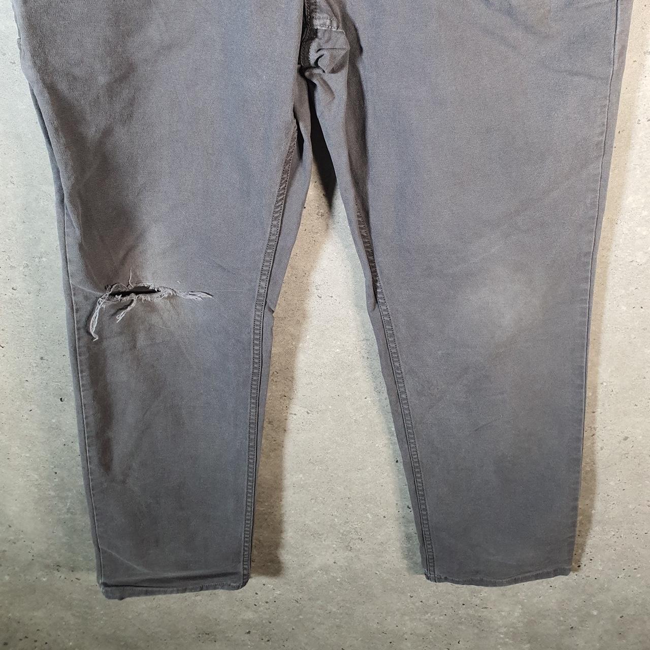 Vintage Carhartt Carpenter Trousers Mens W36 L32 Grey Relaxed Fit Workwear Thrashed