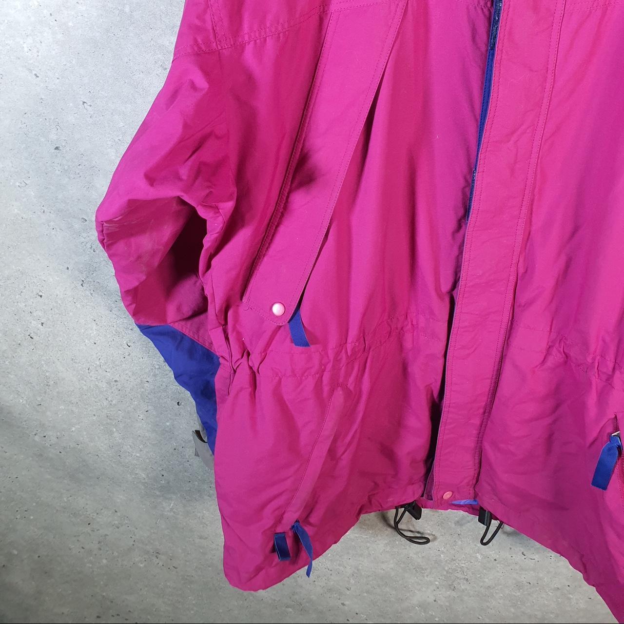 Vintage Patagonia 90s Parker Waterproof Jacket Mens Medium Pink Full Zip Hooded Windbreaker Big Fish Vintage