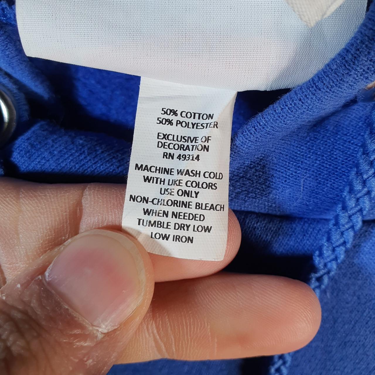 Vintage Champion Hoodie Men’s Medium Blue Pro Sport Pullover Delaware