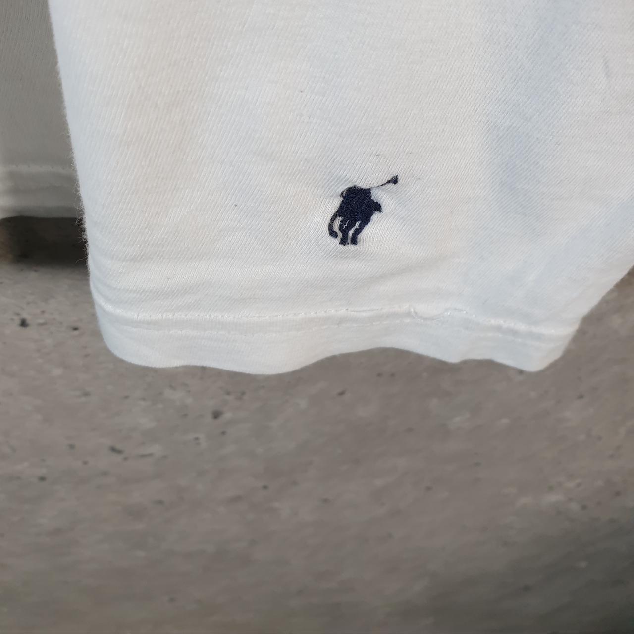 Vintage Ralph Lauren Polo T Shirt Men’s Large White Embroidered Slim Fit Pony