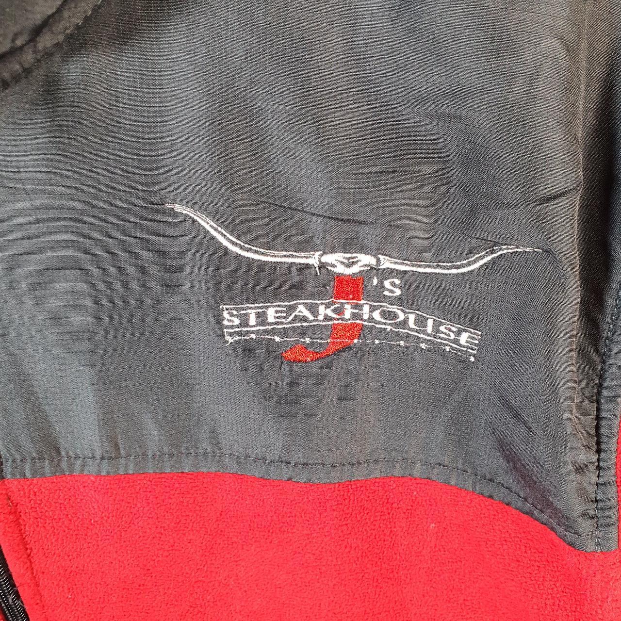 Vintage Starter Full Zip Fleece Sweatshirt Mens Large Red Logo Winter