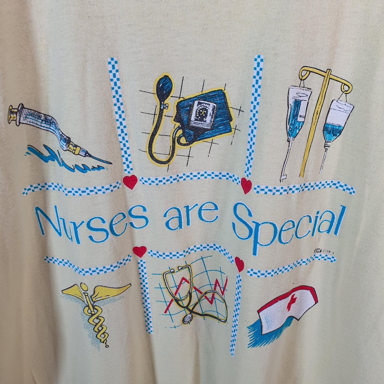 Vintage Stedman Nurses are special 90s USA Single Stitch T Shirt Men’s XL Yellow