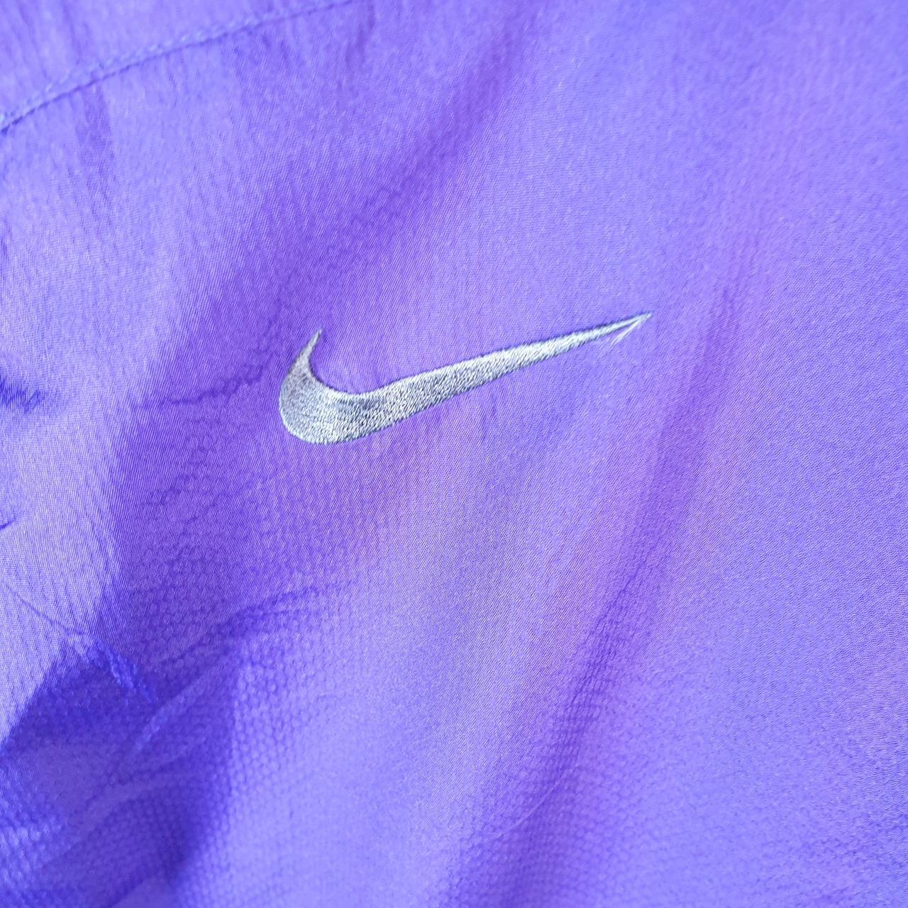 Vintage Nike Windbreaker Track Jacket Mens XL Purple USA Swoosh 1/4 Zip USA