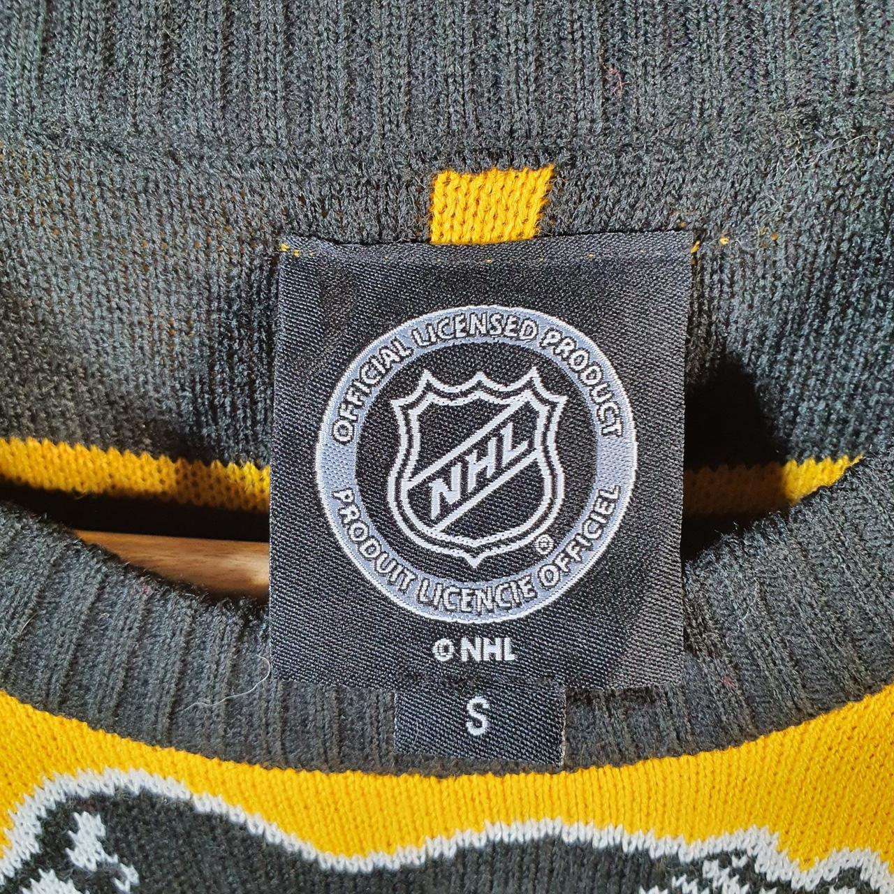 Vintage NHL Pittsburgh Penguins 90s Knit Sweater Men’s Small Black Y2K Pullover American