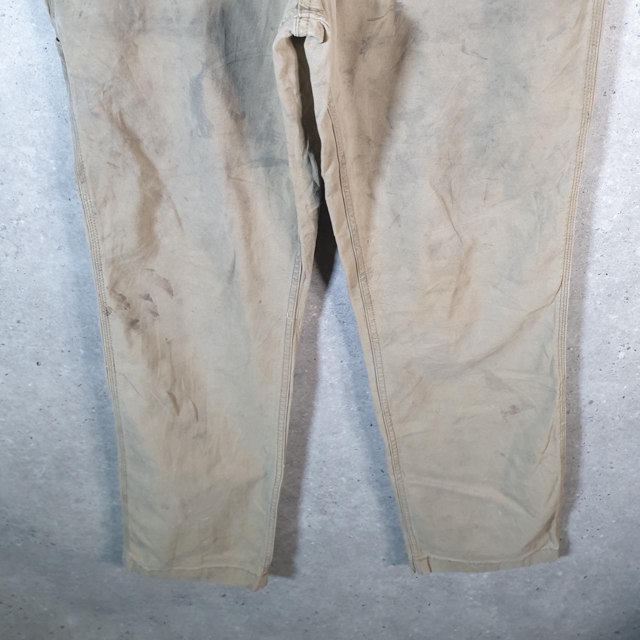 Vintage Carhartt Carpenter Trousers Mens W34 L34 Brown Relaxed Fit Workwear