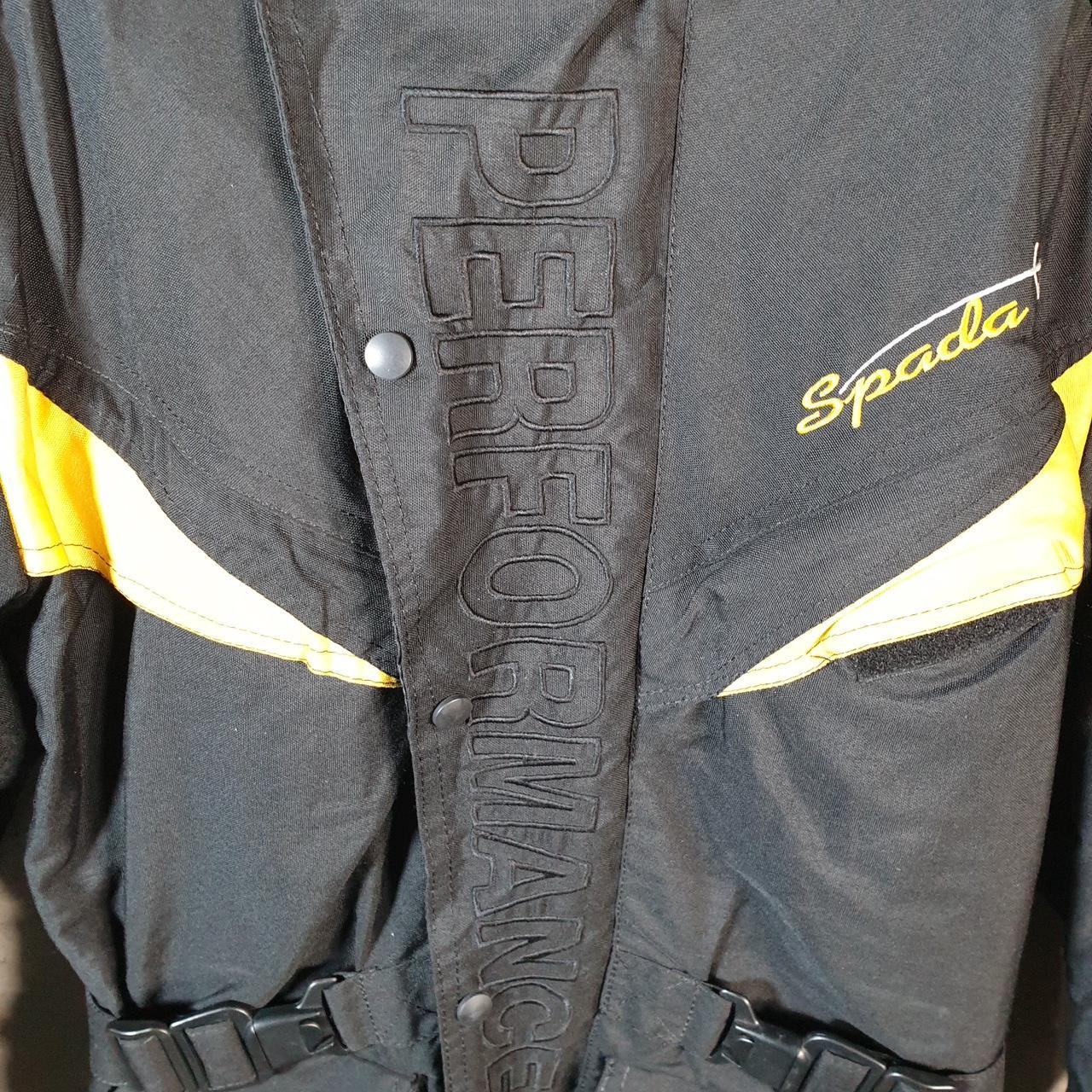 Vintage Spada Motorcycle Jacket Mens Small Black Armoured Padded Shoulder Elbows