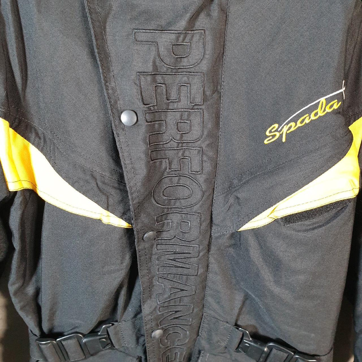 Vintage Spada Motorcycle Jacket Mens Small Black Armoured Padded Shoulder Elbows