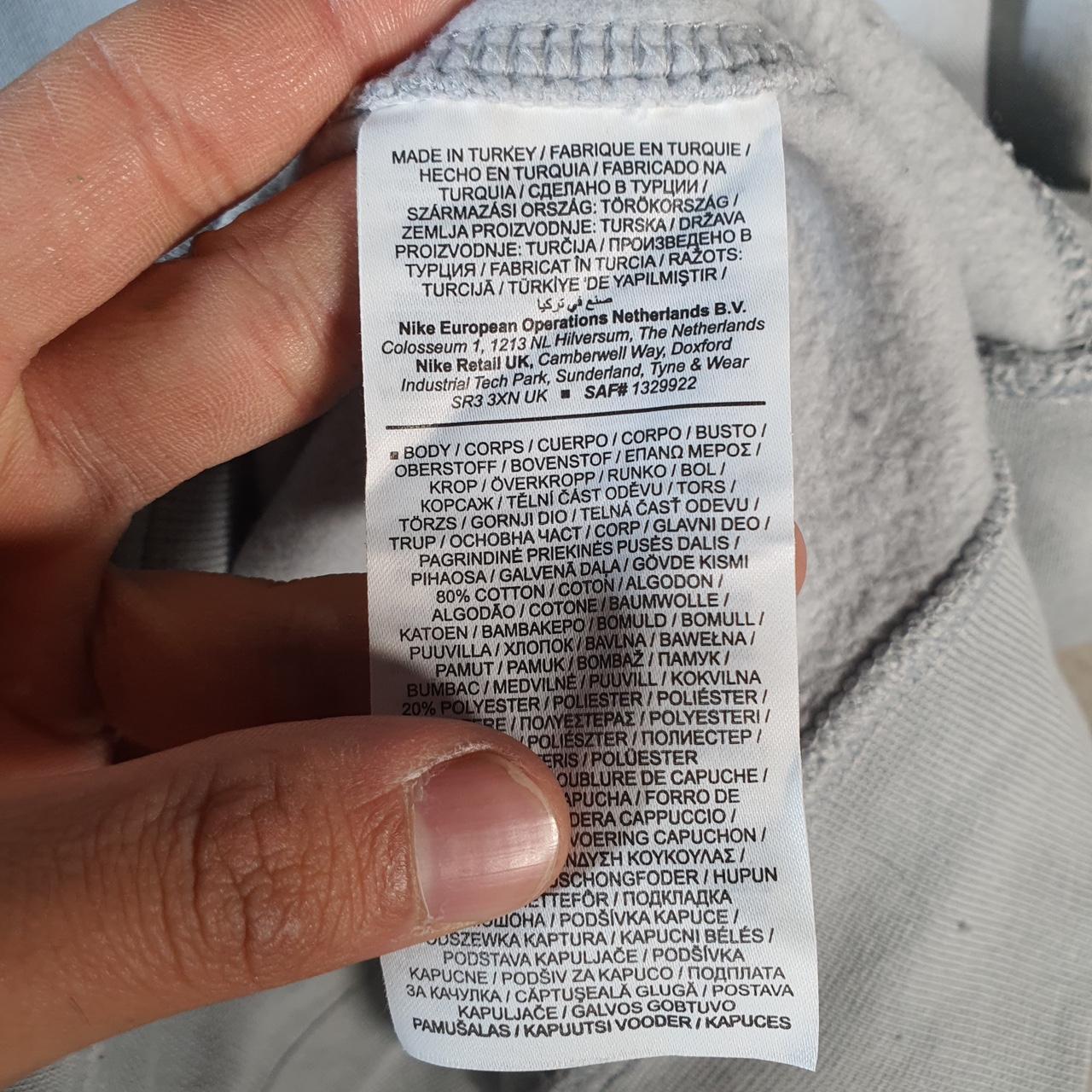 Vintage Nike Club Hoodie Men’s Small Grey Centre Swoosh Y2K Pullover Logo