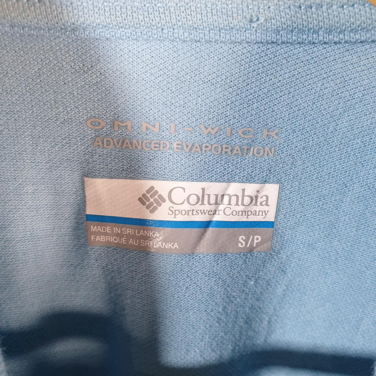 Vintage Columbia Golf Polo Shirt Men’s Small Blue Athletic Three Button