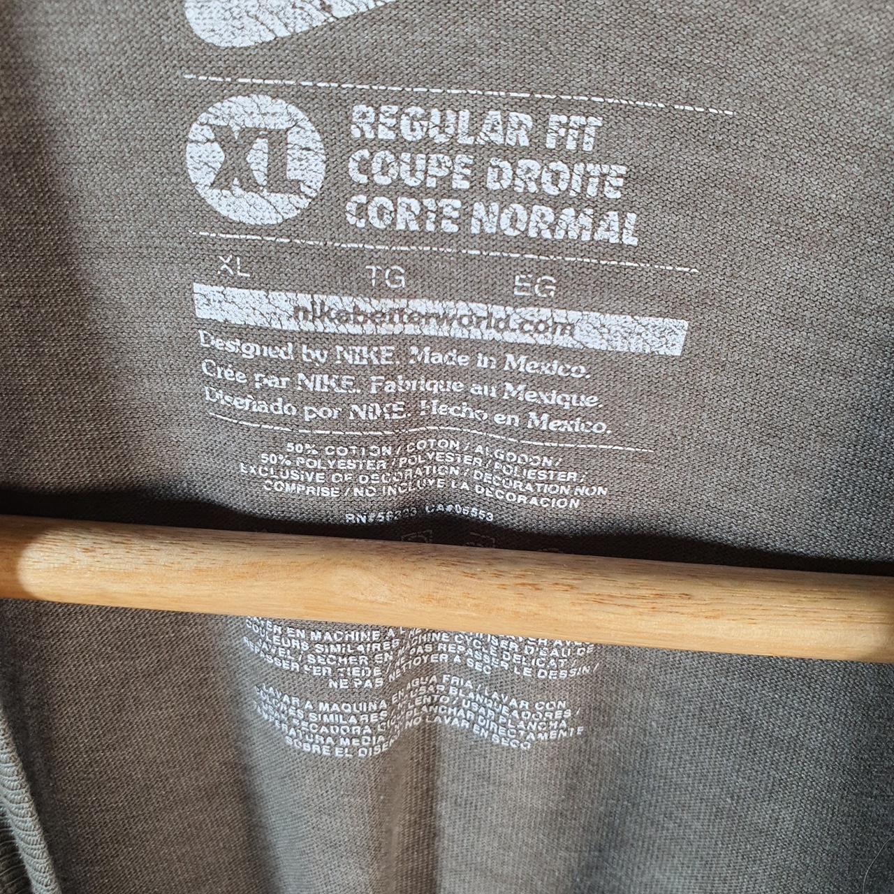 Vintage Nike Club T Shirt Men’s XL Spellout Grey Swoosh Athletic