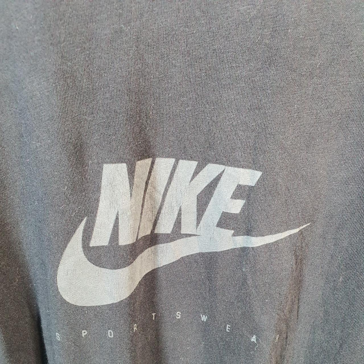 Vintage Nike Club Spellout Graphic T Shirt Men’s XL Black Swoosh Athletic