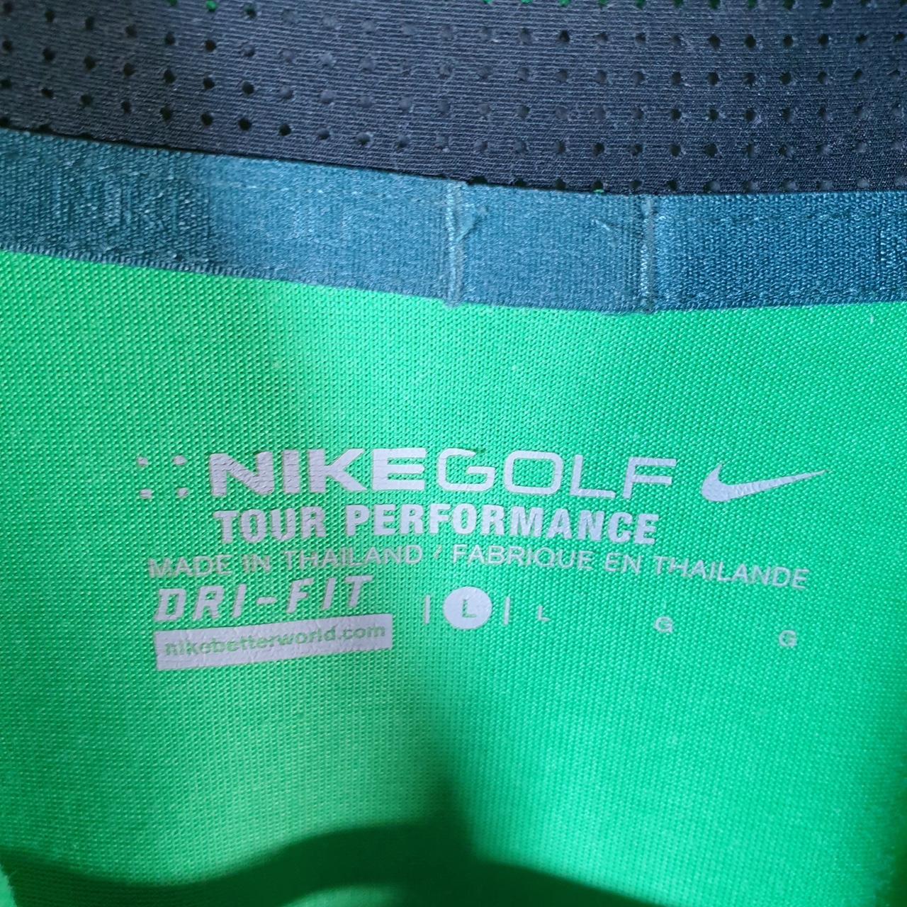 Vintage Nike Golf Dri Fit Polo Shirt Men’s Large Green Embroidered Logo