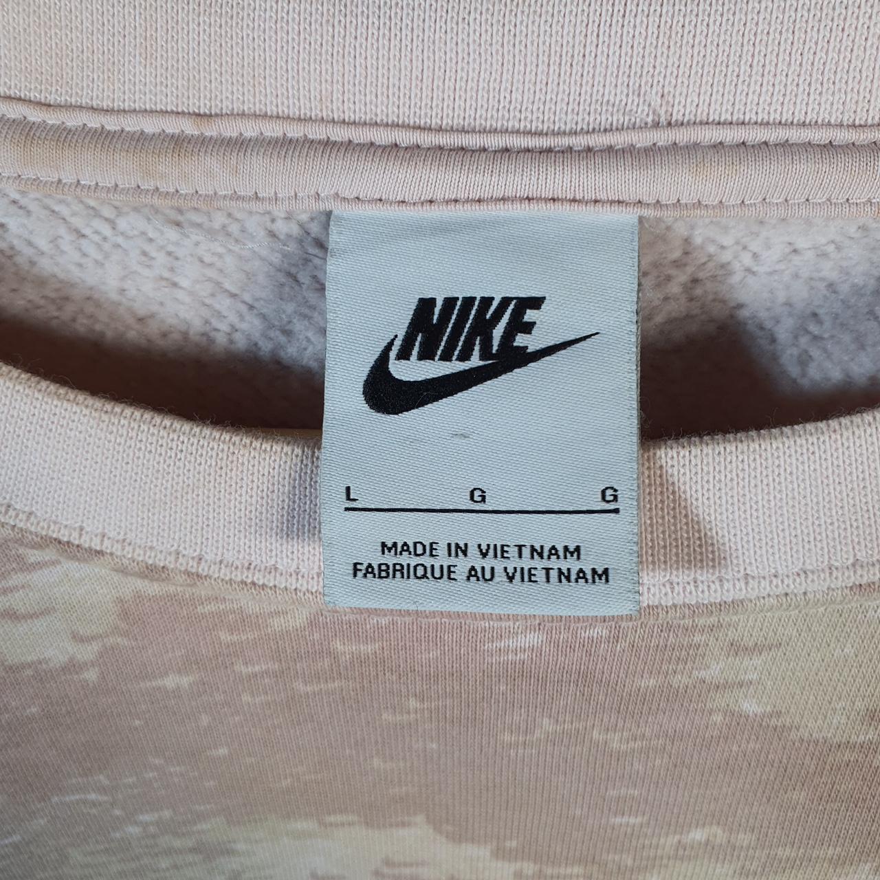 Vintage Nike Spellout Sweatshirt Womens Large Brown Swoosh Y2K Pullover