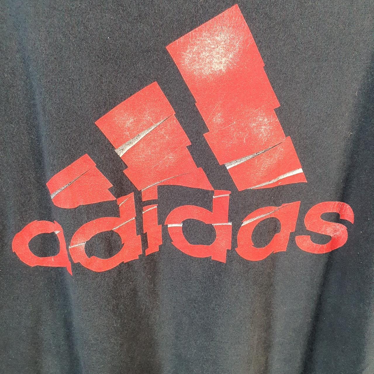 Vintage Adidas Go Tee T Shirt Men’s Medium Black Three Stripes Logo Athletic