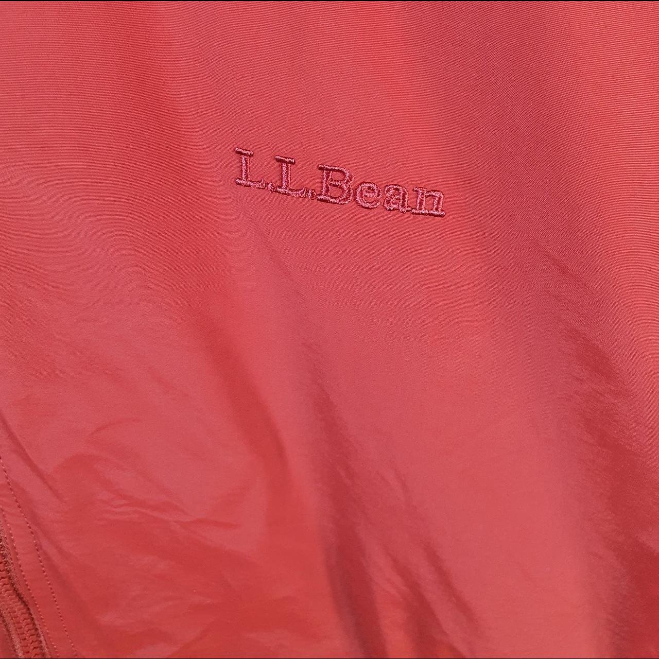 Vintage L.L. Bean Outdoors Nylon Jacket Mens Medium Red Full Zip Waterproof