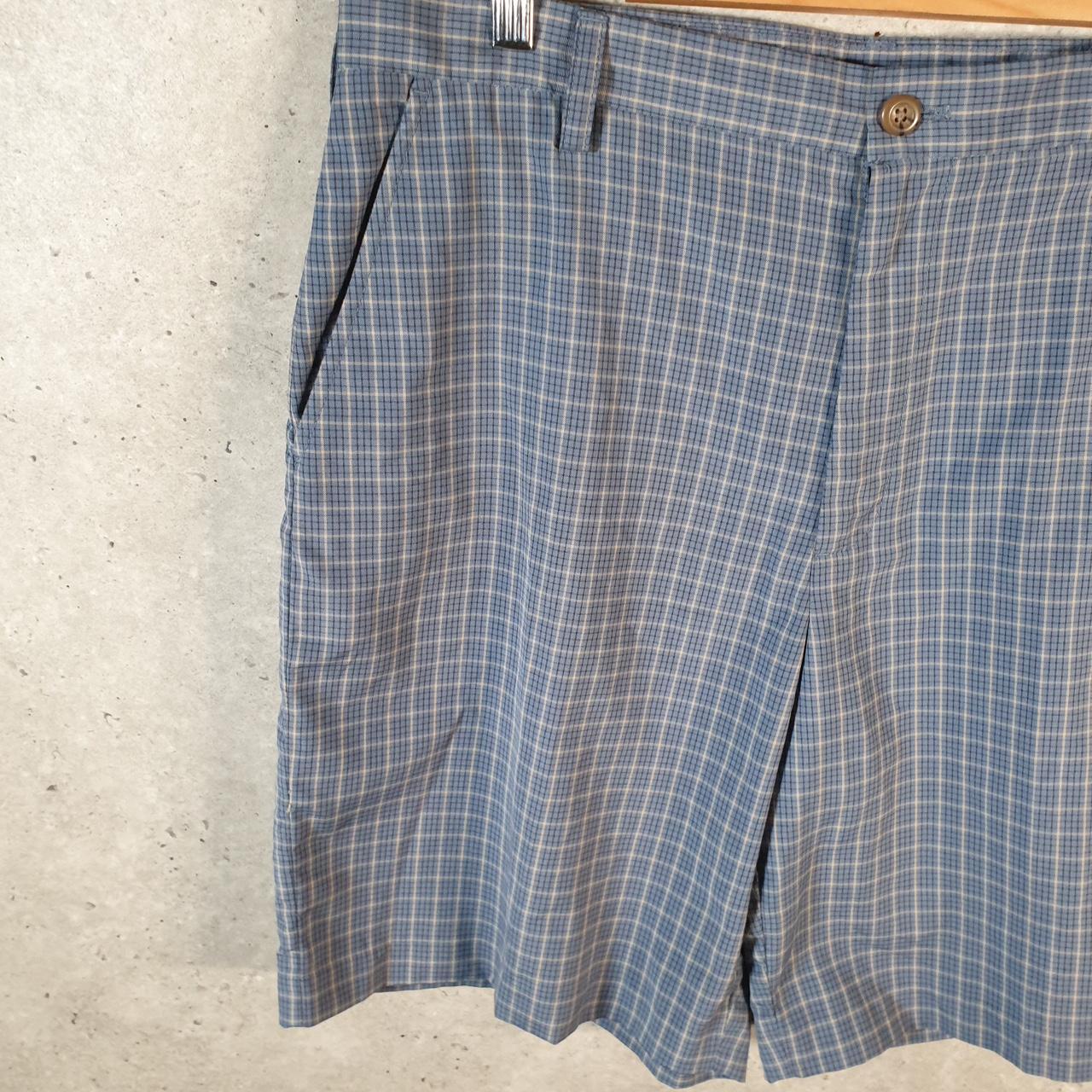 Vintage Izod Shorts Jorts Cargo Men’s W36 Checkered Chino Pockets Baggy Cotton