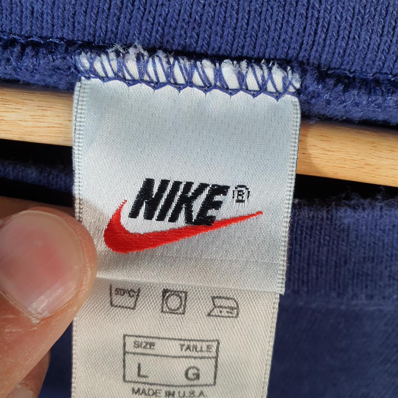 Vintage Nike 90s Embroidered Sweatshirt Men’s L Navy Blue Swoosh Y2K Pullover