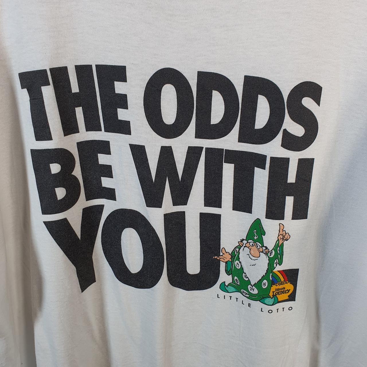 Vintage Screen Stars Odds Be With you Little Loto 90s USA Single Stitch T Shirt Men’s XL White